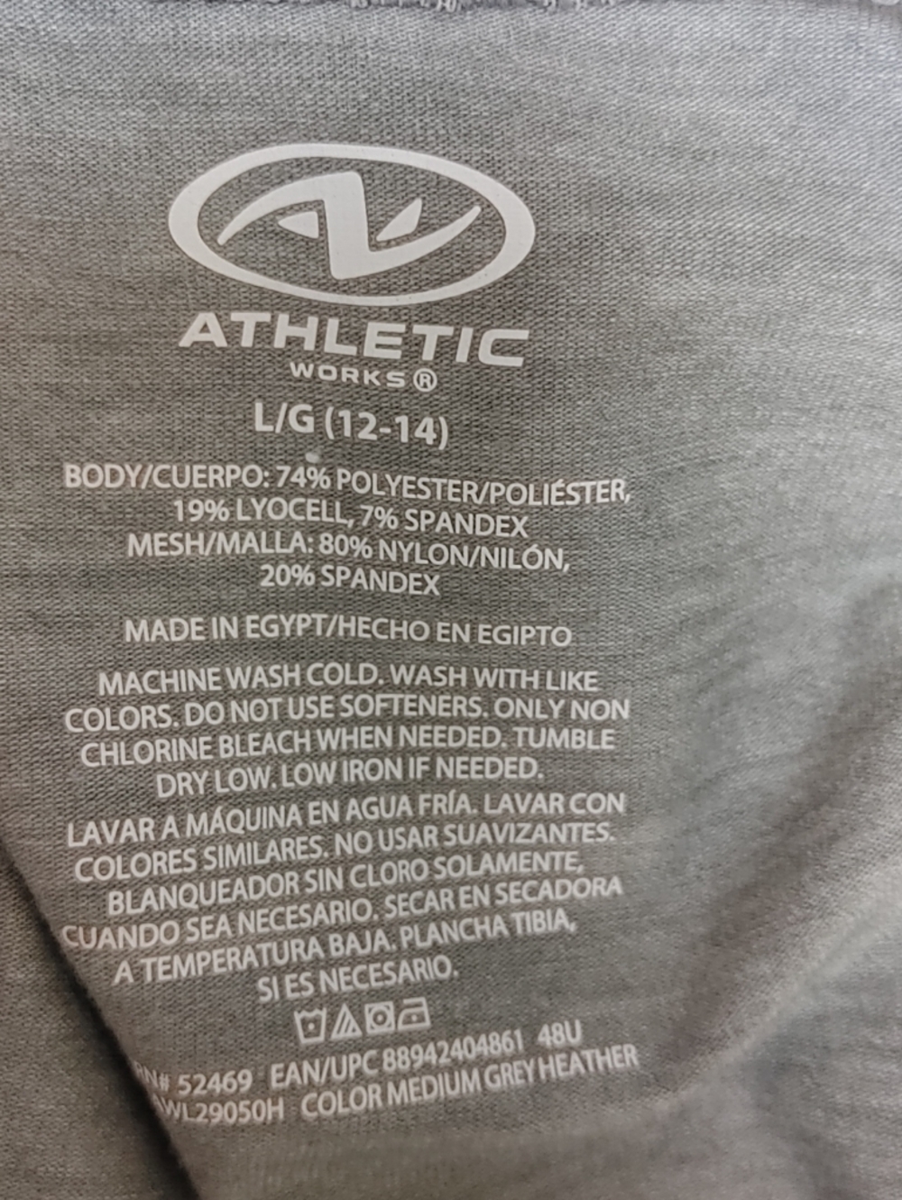 Performance Grey Racerback Tank Top with Logo Women's Size Large - Picture 2 of 4
